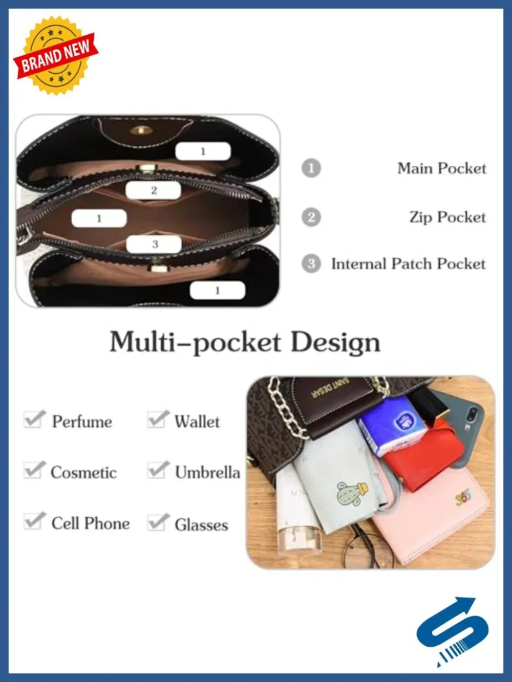 Elegant Women's PU Leather Satchel Handbag Messenger Shoulder Crossbody Bag